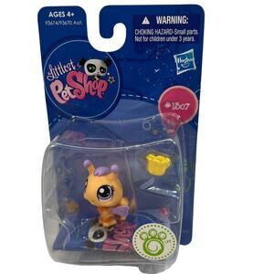 NOS 2009 Littlest Pet Shop 1307 Bumblebee Bee Yellow LPS